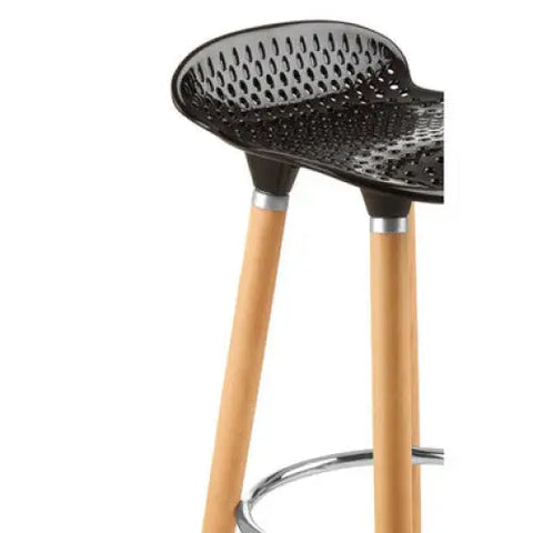 Stockholm Matte Black Bar Stool