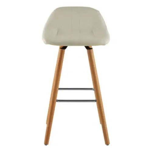 Stockholm White Faux Leather Bar Stool