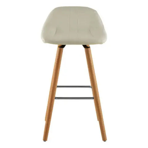 Stockholm White Faux Leather Bar Stool