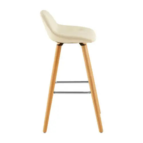 Stockholm White Faux Leather Bar Stool