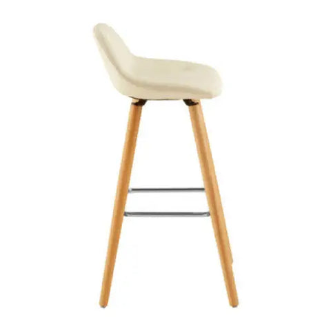 Stockholm White Faux Leather Bar Stool
