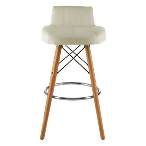 Stockholm White Leather Effect Bar Stool