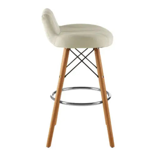 Stockholm White Leather Effect Bar Stool