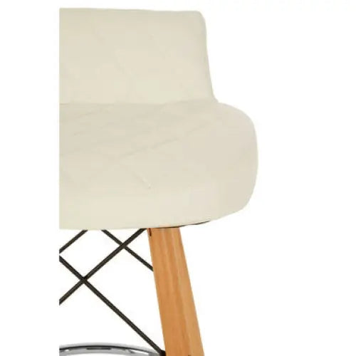 Stockholm White Leather Effect Seat Bar Stool