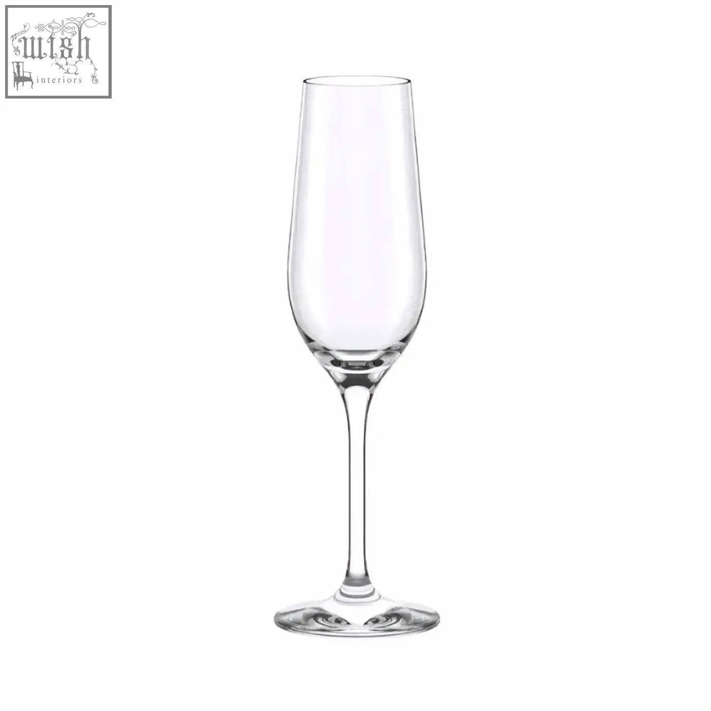 Clear crystal stolzle event champagne flute with slender stem and elegant fluted bowl for formal toasts