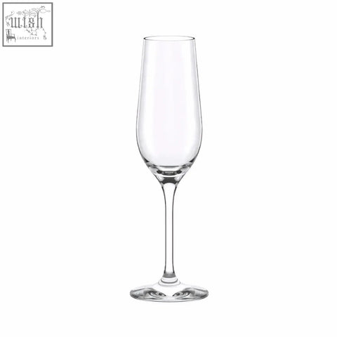 Clear crystal stolzle event champagne flute with slender stem and elegant fluted bowl for formal toasts