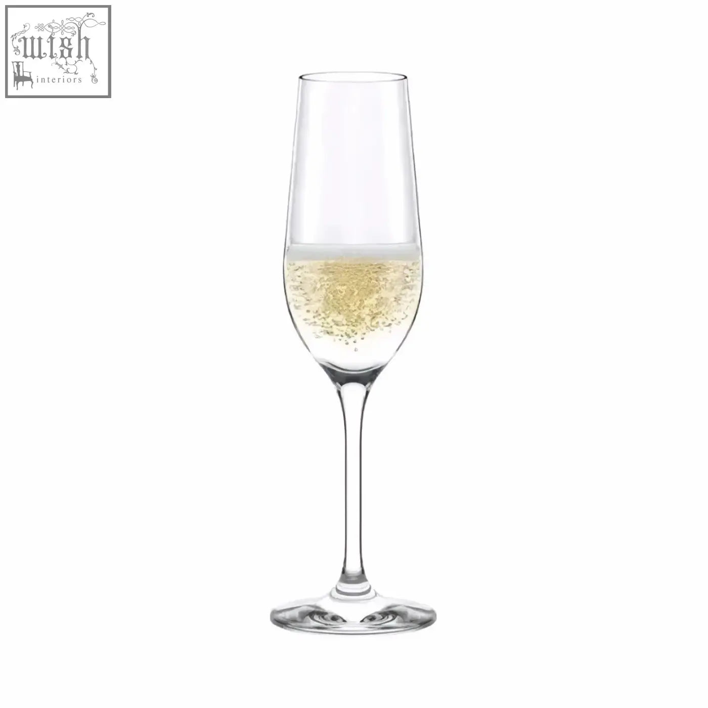 A clear stolzle event champagne flute filled with golden bubbly liquid perfect for formal toasts set of 6 195ml