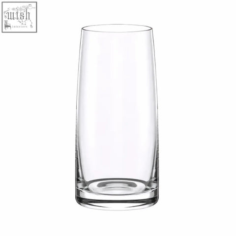 Clear glass stolzle experience highball glasses with cylindrical shape and sturdy base perfect for soft drinks