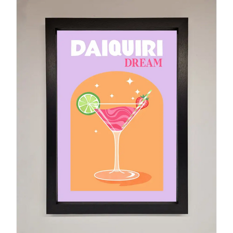 Strawberry Daiquiri Framed Print - A3 (29.7 x 42 cm) / Black - Framed Print