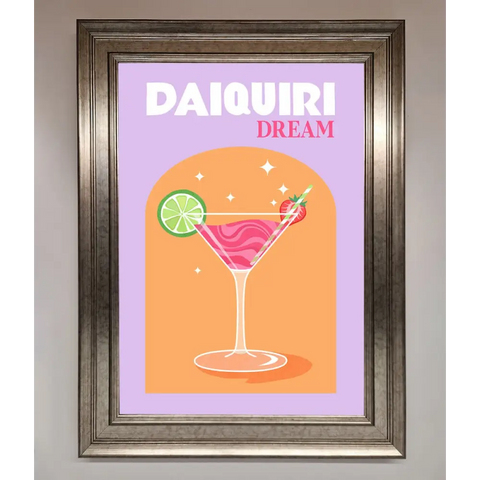 Strawberry Daiquiri Framed Print - A3 (29.7 x 42 cm) / Silver - Framed Print