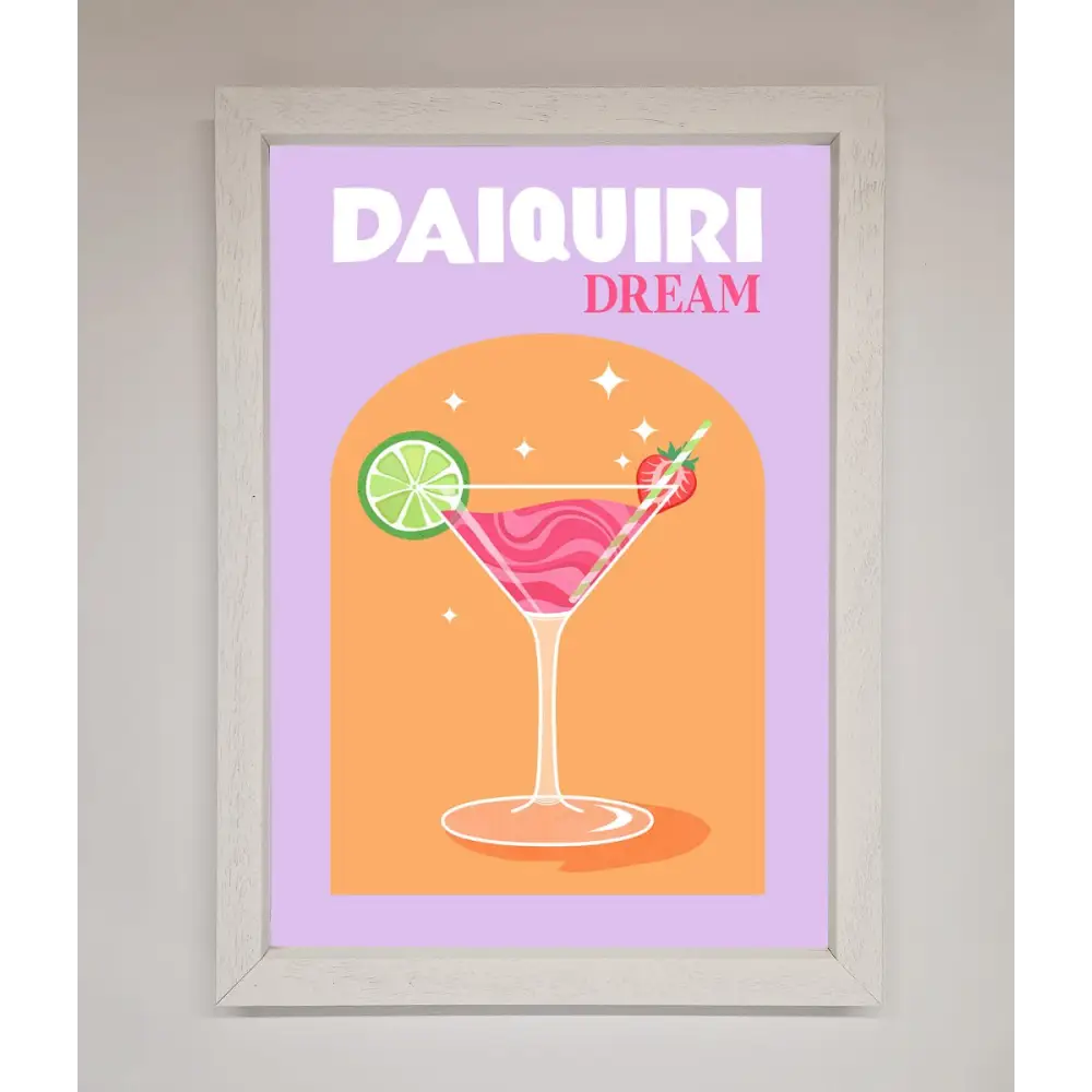 Strawberry Daiquiri Framed Print - A3 (29.7 x 42 cm) / White - Framed Print