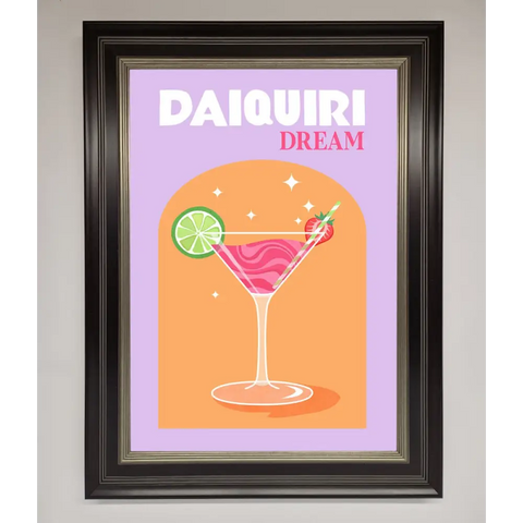 Strawberry Daiquiri Framed Print - B0 (100 x 141 cm) / Black Silver - Framed Print