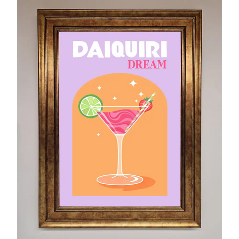 Strawberry Daiquiri Framed Print - B0 (100 x 141 cm) / Bronze - Framed Print