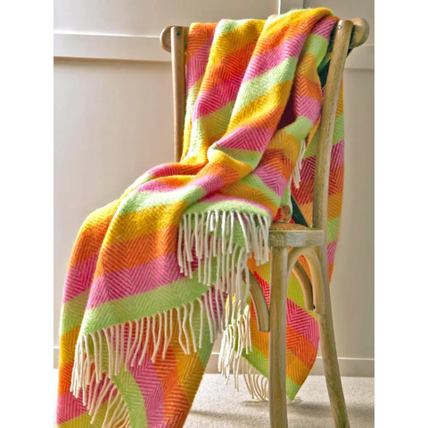 Stripe Pure New Wool Throw - Refresh - Throws & Blankets