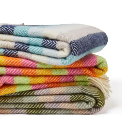 Stripe Pure New Wool Throw - Refresh - Throws & Blankets