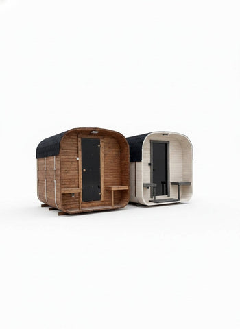 Steam & Oak Gas Cube Sauna 2.4m Double-Shelf (Electric or Wood-Fired)