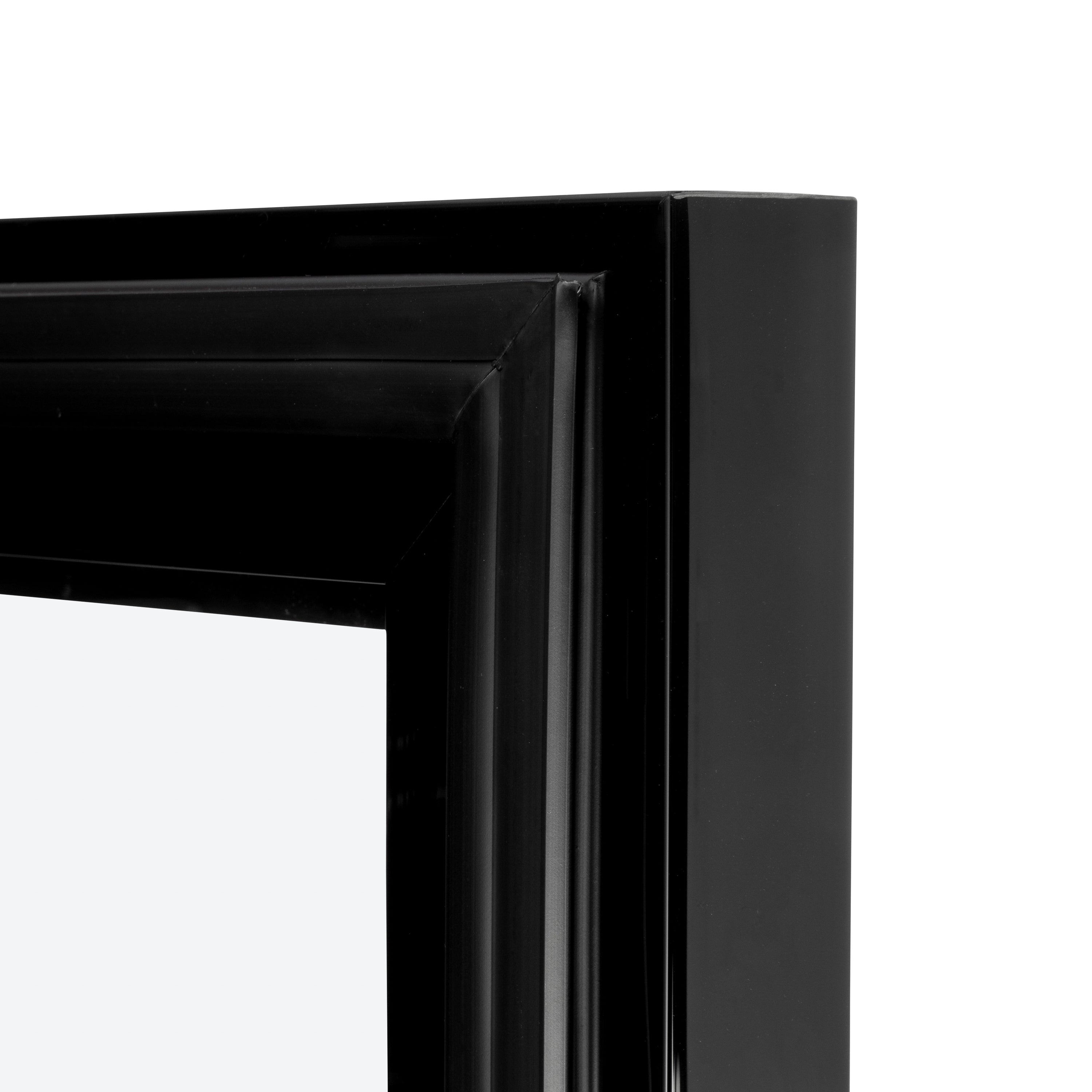 Black glossy frame with sleek modern design on subcold ace50 led touch control beer fridge for stylish cooling