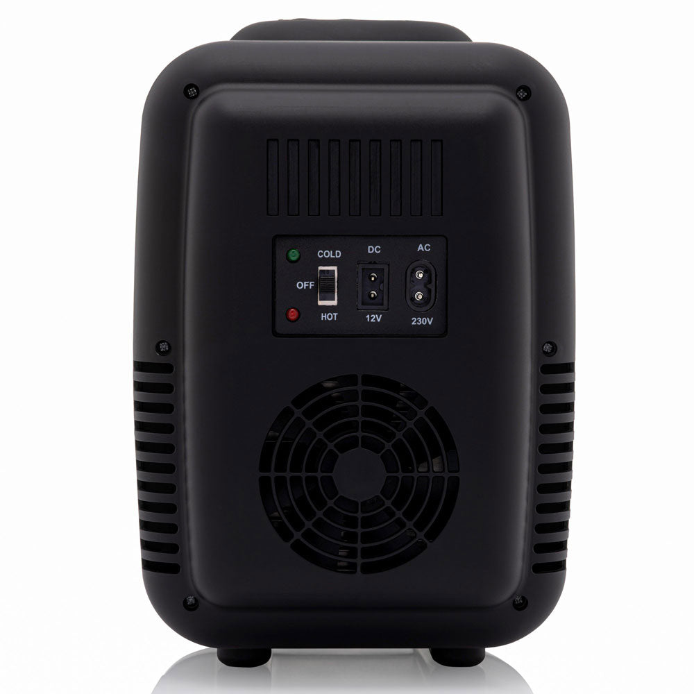 Black subcold classic 4l mini fridge with control panel and dual power options for 12v or 230v use