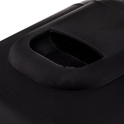 Black silicone phone case with matte finish and handle cutout shown with subcold classic 4l mini fridge
