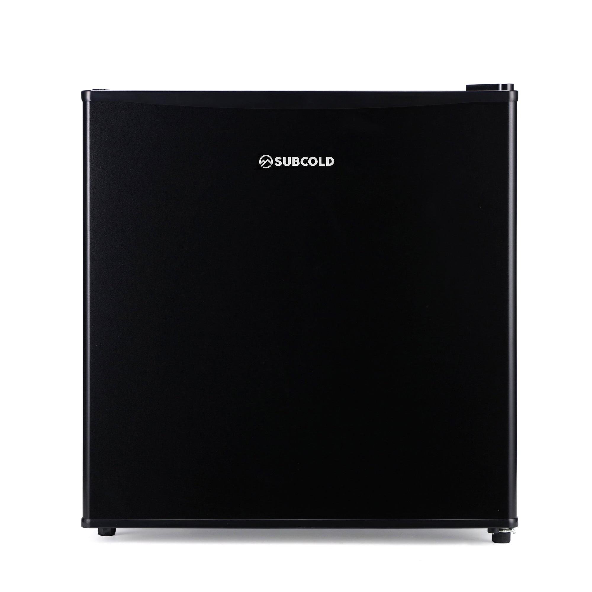Black subcold eco35f mini freezer with sleek glossy finish and minimalist design ideal for compact cooling needs