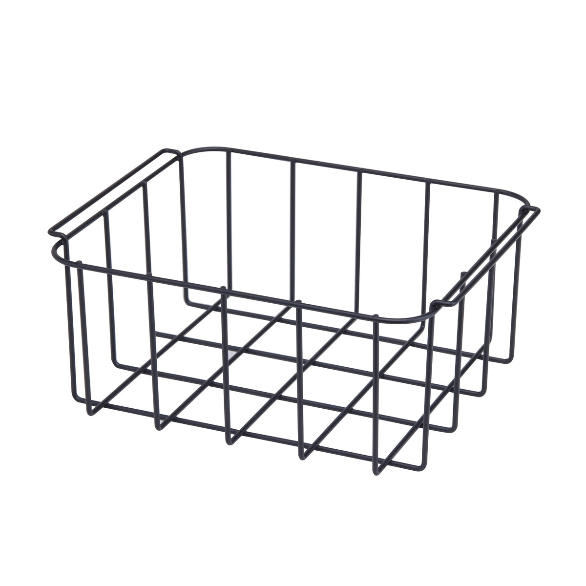 Black wire mesh storage basket with curved handles for subcold master24 cool box organization and storage