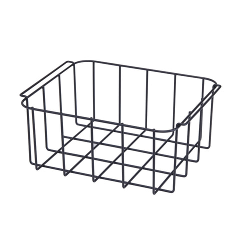 Black wire mesh storage basket with curved handles for subcold master24 cool box organization and storage