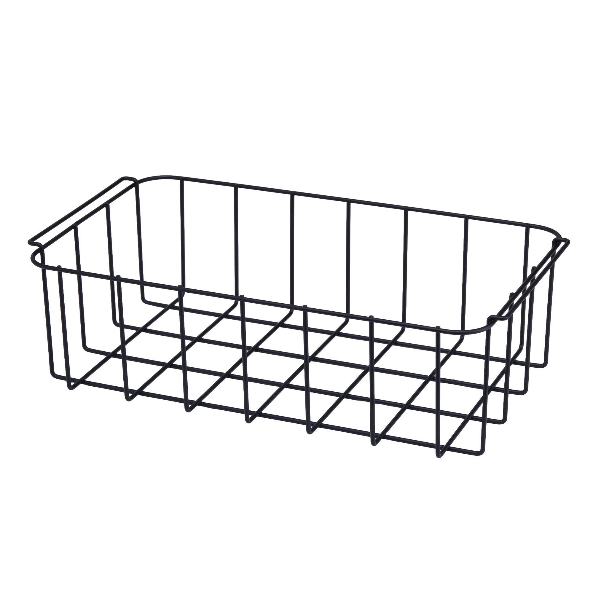 Black wire mesh storage basket with curved sides for organizing inside the subcold mobi70 cool box