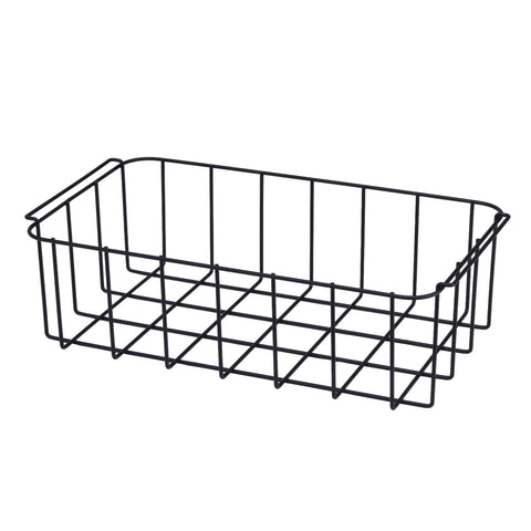 Black wire mesh storage basket with curved sides for organizing inside the subcold mobi70 cool box