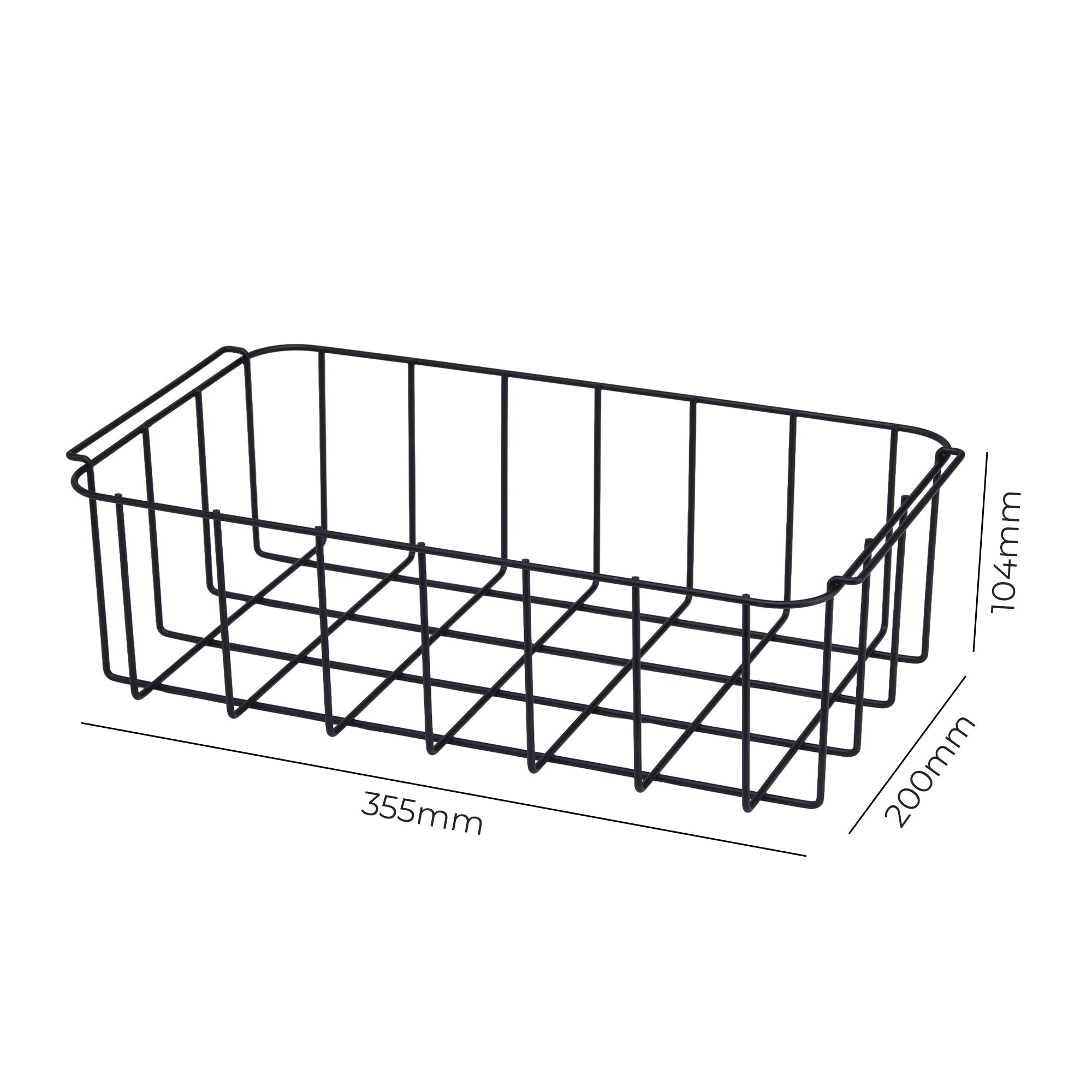 Black wire mesh storage basket with reinforced handles for subcold mobi70 cool box rectangular shape