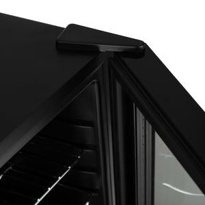 Black-framed glass-door super65 drinks fridge by subcold with sleek modern design perfect for storing drinks