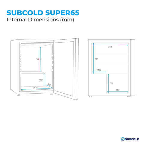 Subcold super65 led beer fridge with internal dimensions in mm is a black super65 drinks fridge for cold drinks storage