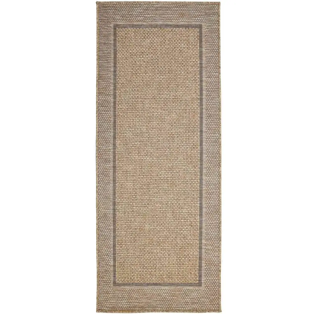 Summer Latte Border Rug – Indoor/Outdoor - 80X200 cm - Rugs