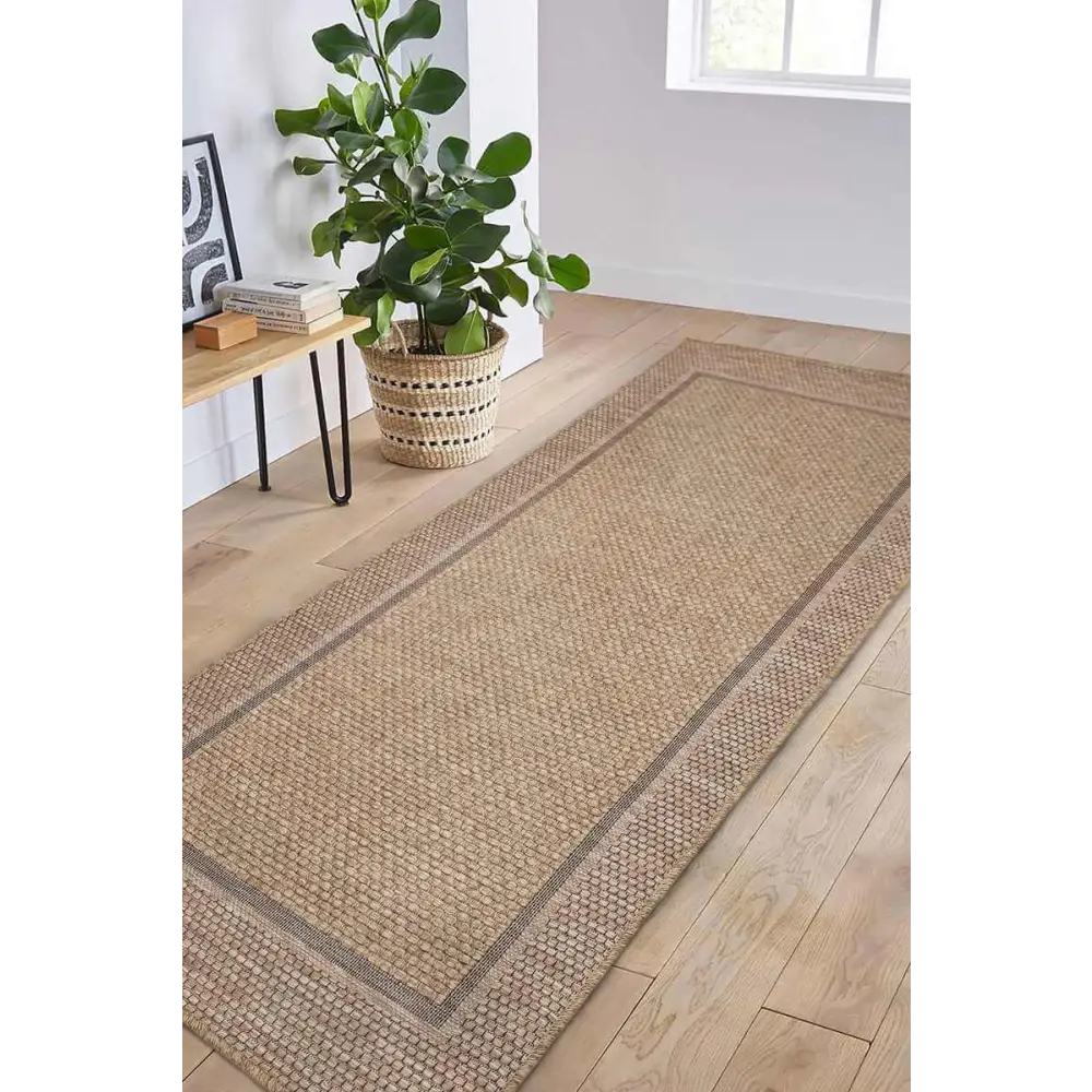 Summer Latte Border Rug – Indoor/Outdoor - Rugs