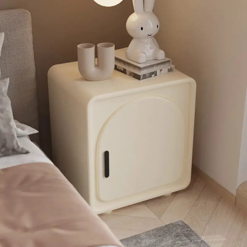 Sunset Serenade Bedside Table, White｜ DC Concept