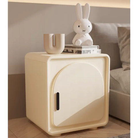 Sunset Serenade Bedside Table, White｜ DC Concept