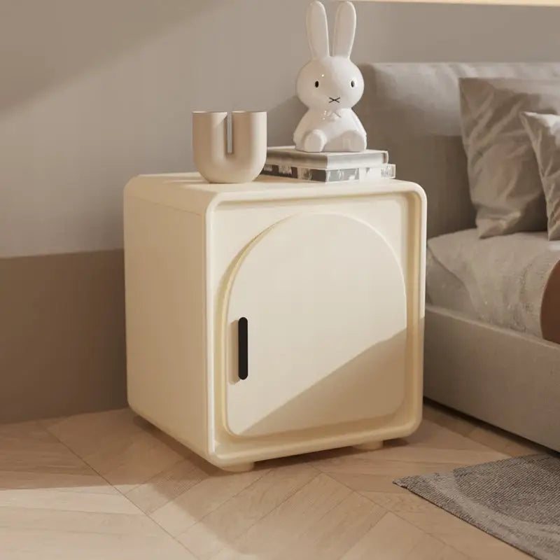 Sunset Serenade Bedside Table, White｜ DC Concept