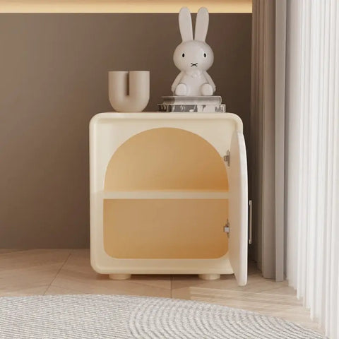 Sunset Serenade Bedside Table, White｜ DC Concept
