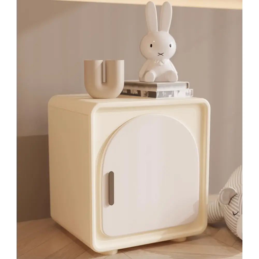 Sunset Serenade Bedside Table, White｜ DC Concept