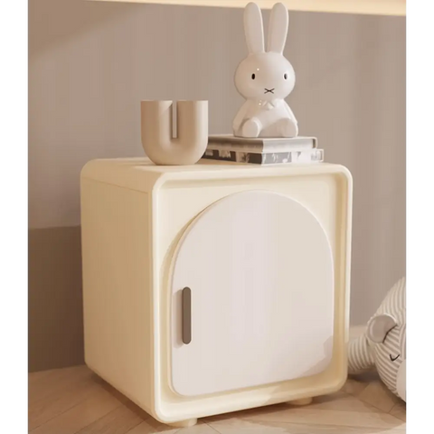 Sunset Serenade Bedside Table, White｜ DC Concept