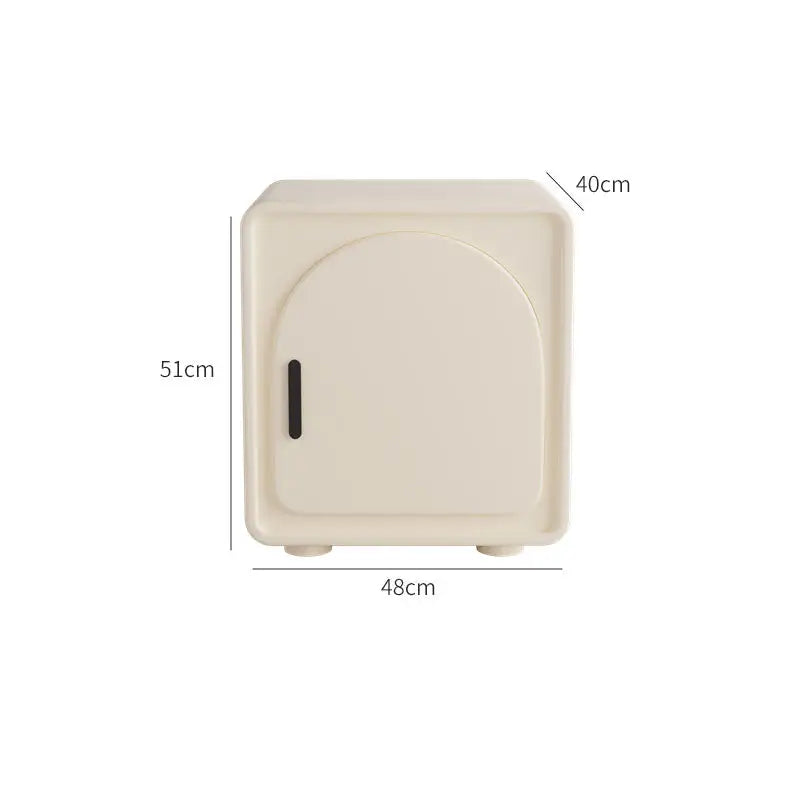 Sunset Serenade Bedside Table, White｜ DC Concept