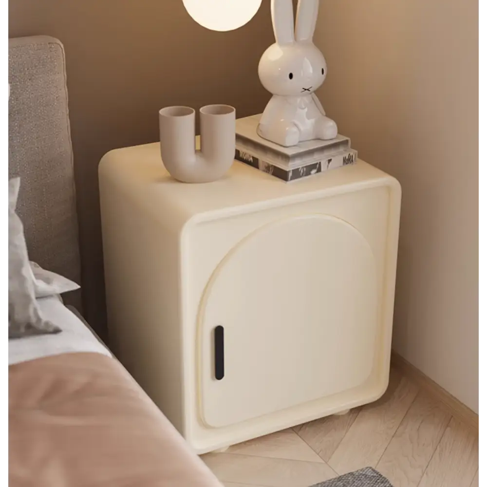 Sunset Serenade Bedside Table, White｜ DC Concept