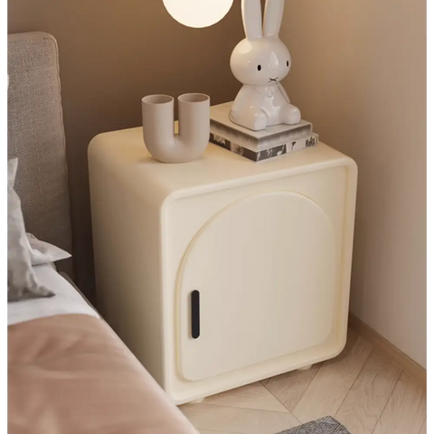 Sunset Serenade Bedside Table, White｜ DC Concept