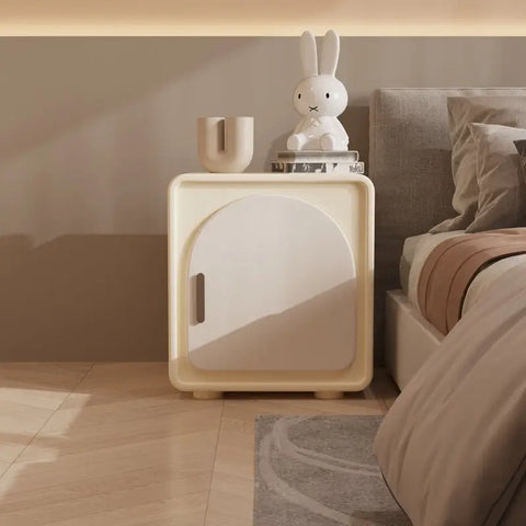 Sunset Serenade Bedside Table, White｜ DC Concept