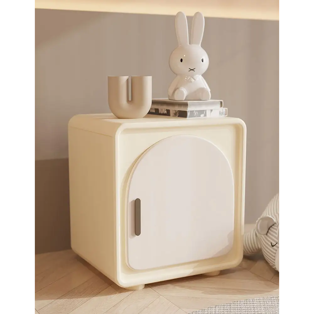 Sunset Serenade Bedside Table, White｜ DC Concept