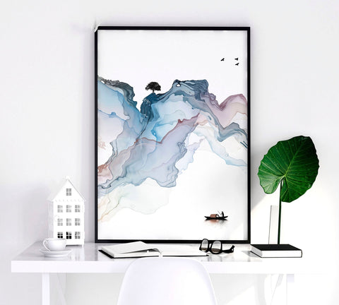 Art prints set of 3 | Japanese Sunset art prints