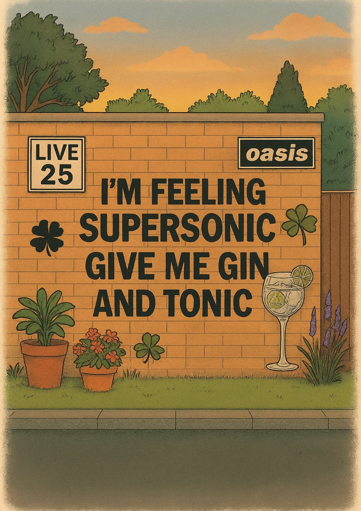 Supersonic - Oasis Inspired Graffiti Poster