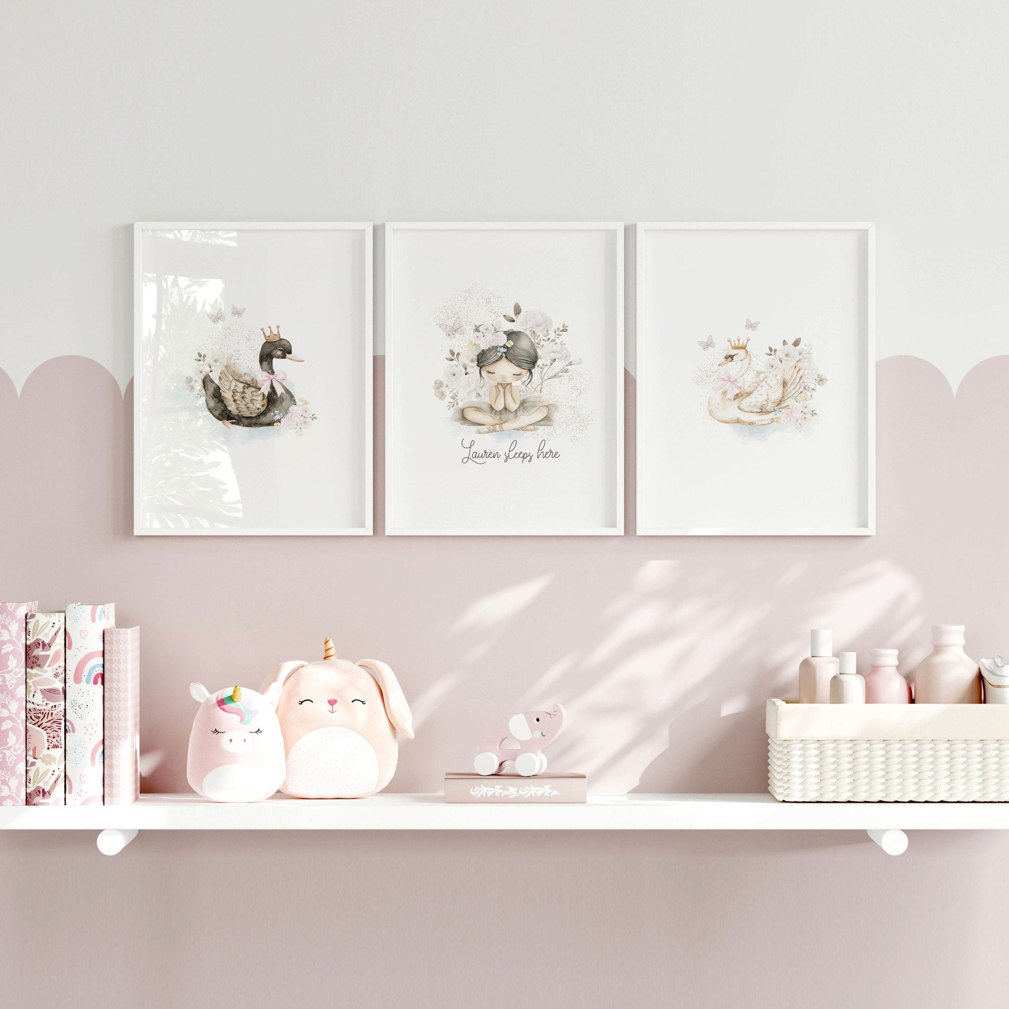 Swan Print | Set of 3 wall art prints