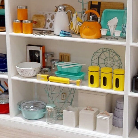 Vibrant orange sweet heart large storage canister with metallic handle and lid for kitchen organization