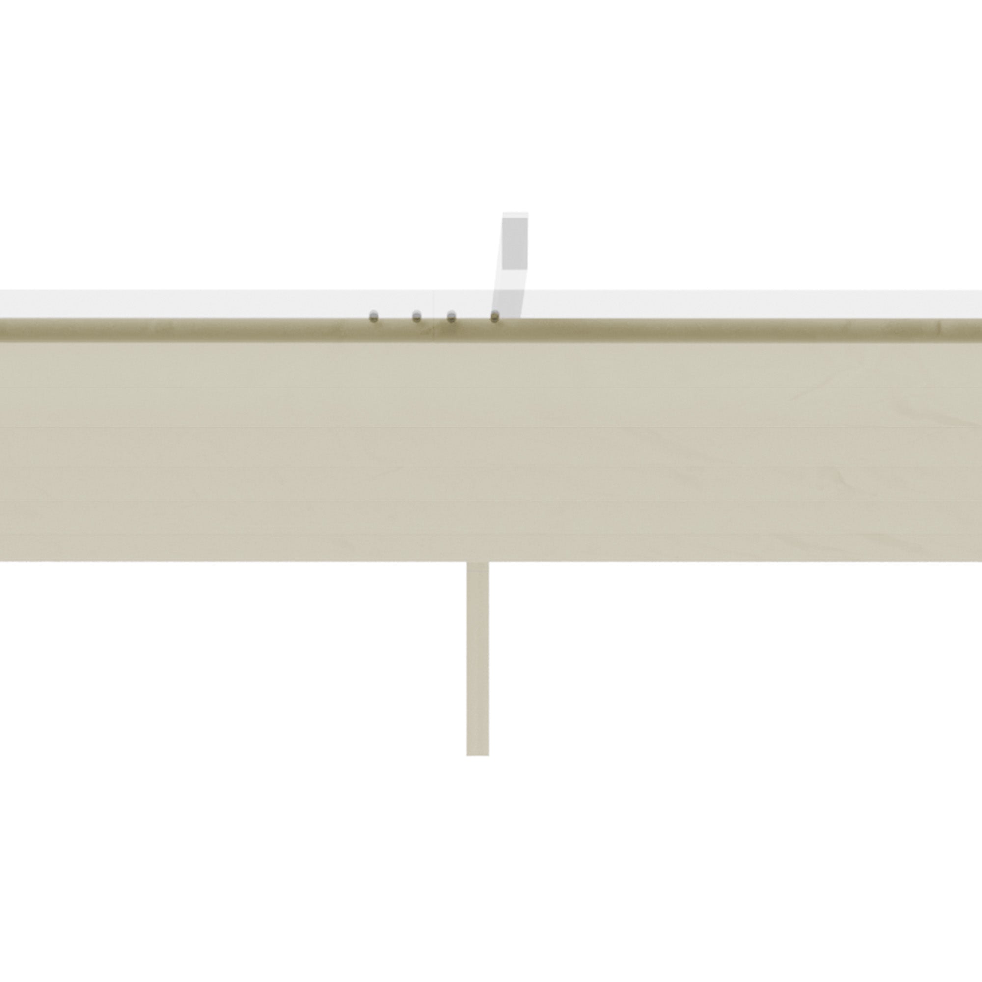 Outsunny Retractable Pergola Shade Cover, Replacement Canopy Fabric for 3 x 3 (m) Pergola, Gazebo Retractable Roof, Cream White