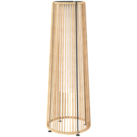 Outsunny Patio Garden Solar Powered Lights Woven Resin Wicker Lantern Auto On/Off